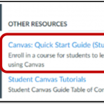 screenshot showing location of link in Canvas Help menu