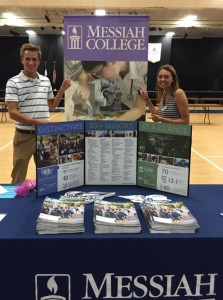 Devin Esch and Kenedy Kieffer at the Lancaster County Christian College Fair