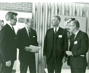 Ernest L. Boyer, as vice chancellor of the State University of New York, with SUNY chancellor Samuel B. Gould and two other men in 1968.
