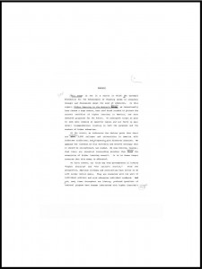 A white page with typed letters on iit