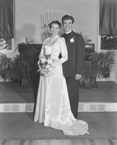 Ernie and Kay Boyer on their wedding day. -- ELB Center Archives