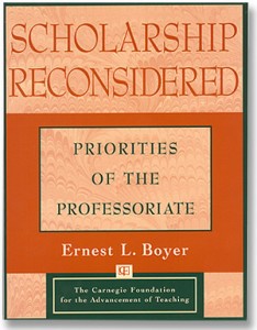 Scholarship Reconsidered, one of the seven major studies Boyer published during his career. (ACCP)