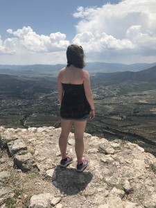 Admiring the beauty of creation from the top of the Acrocorinth 