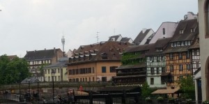The smaller town feel of Strasbourg, a view from the Grand Ile, which circles the heart of the historic city